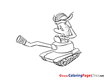 Tank free Colouring Page download