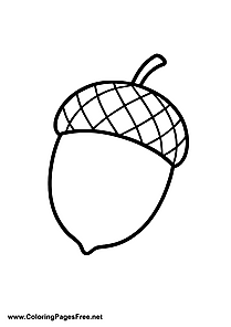 Acorn Coloring Page to Print