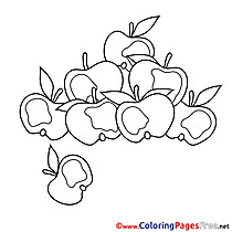 Apples Colouring Page printable free