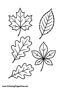 Autumn Foliage Coloring Page for Kids