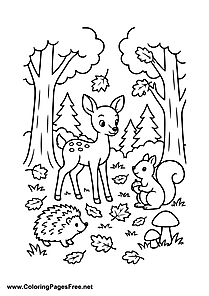 Autumn Garden Coloring Page