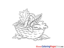 Basket Kids free Coloring Page