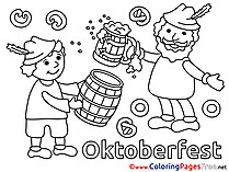 Beer Oktoberfest printable Coloring Pages for free