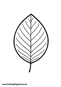 Birch Leaf Autumn Coloring Page