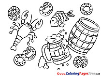 Crawfish Oktoberfest Coloring Sheets download free