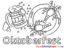 Crawfish Oktoberfest free Colouring Page download