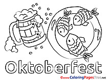 Fish Oktoberfest Children Coloring Pages free