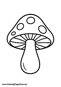 Fly Agaric Autumn Coloring Page