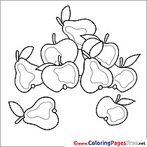 Fruits free printable Coloring Sheets