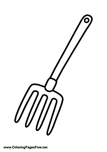 Garden Fork Coloring Page