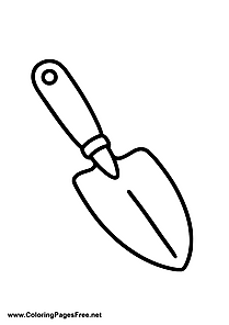 Hand Shovel Garden Tools Coloring Page