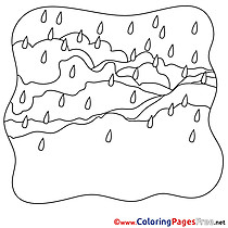 Hills Rain for Children free Coloring Pages