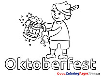 Human Oktoberfest printable Coloring Sheets