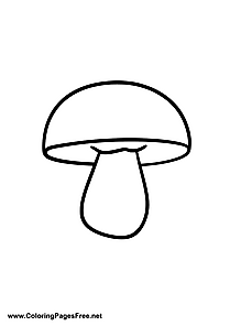 Mushroom Coloring Page PDF Download