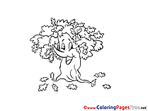 Oak Colouring Page printable free