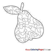 Pear free Colouring Page download