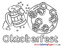 Pretzel Oktoberfest Kids download Coloring Pages