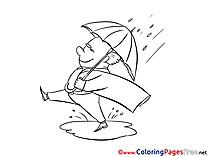 Puddle for Kids printable Colouring Page