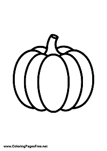 Pumpkin Coloring Page for Kids