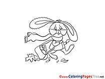 Rabbit for Children free Coloring Pages