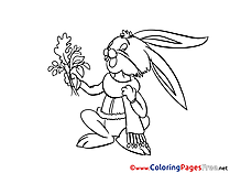 Rabbit printable Coloring Sheets download