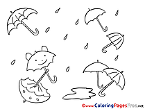 Rain download Colouring Sheet free