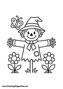 Scarecrow Coloring Page to Print