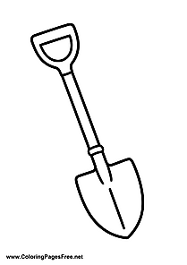 Shovel Coloring Page for Kids