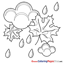 Shower Children Coloring Pages free