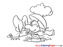 Stroll Man Dog printable Coloring Sheets download