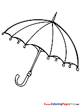 Umbrella Children Coloring Pages free