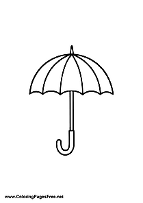 Umbrella Coloring Page for Kids