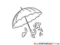 Umbrella for free Coloring Pages download