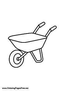 Wheelbarrow Garden Coloring Page
