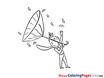 Wind Children download Colouring Page