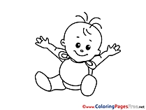 Baby download printable Coloring Pages