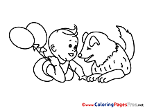 Balloons printable Coloring Sheets download