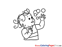 Bubbles Kids download Coloring Pages