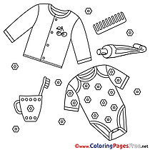 Clothes Children download Colouring Page