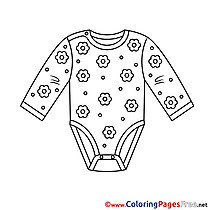 Clothes printable Coloring Pages for free