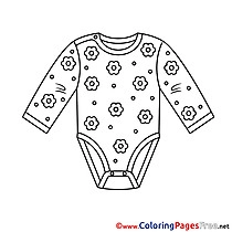 Clothes printable Coloring Pages for free