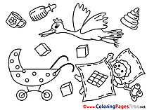 Cubes Baby for Children free Coloring Pages