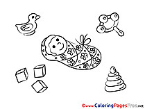 Duck free Colouring Page download