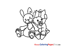 Hare printable Coloring Sheets download