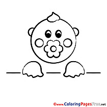 Image Baby Colouring Page printable free