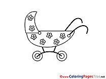 Pram printable Coloring Pages for free