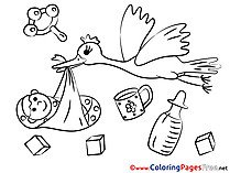 Rattle for Children free Coloring Pages