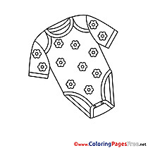 Shirt Baby for Kids printable Colouring Page