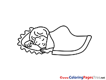 Sleep Coloring Pages for free