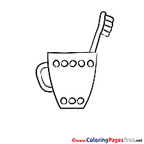 Toothbrush download printable Coloring Pages